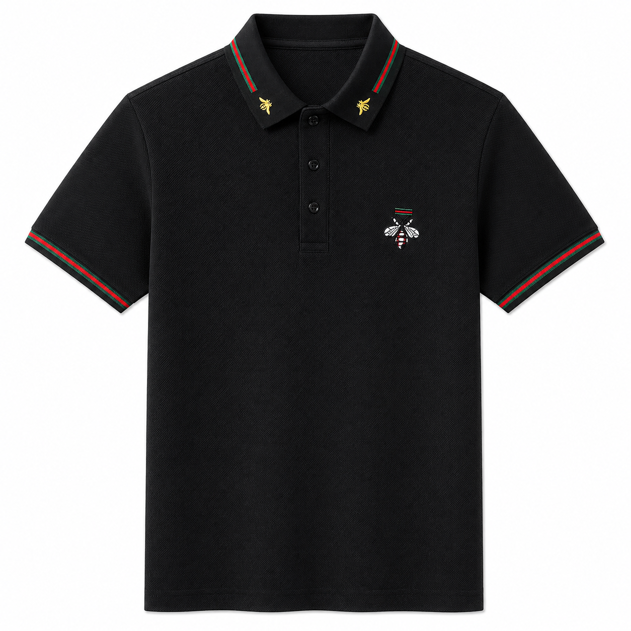 Check-Collar Polo Shirt