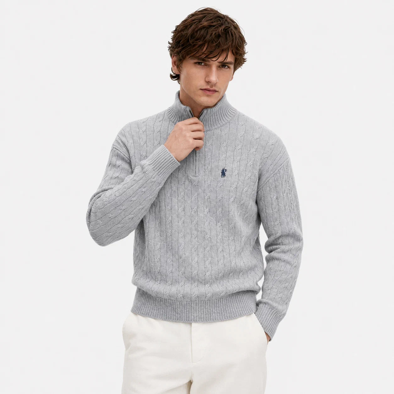 Long-sleeve polo shirt