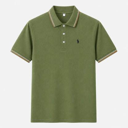 Contrast-Trim Polo Shirt
