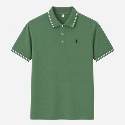 Contrast-Trim Polo Shirt