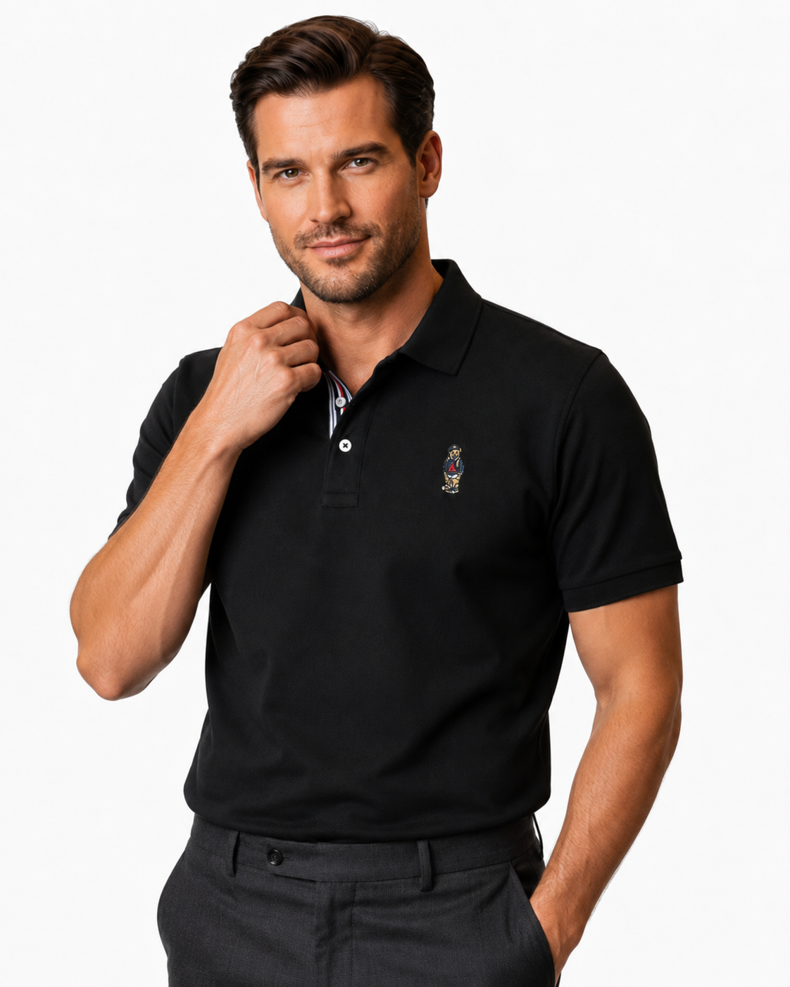 Contrast Placket Polo Shirt