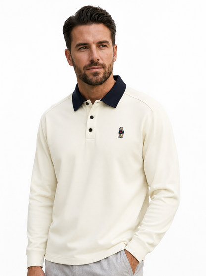 Two-Tone Collar Polo Shirt