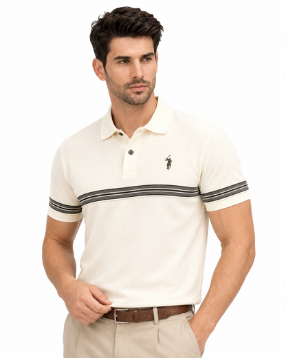 Chest Band Polo Shirt