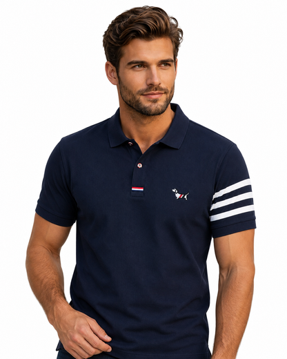 Arm-Stripe Polo Shirt