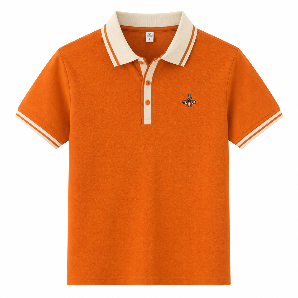 Tipped-Collar Emblem Polo