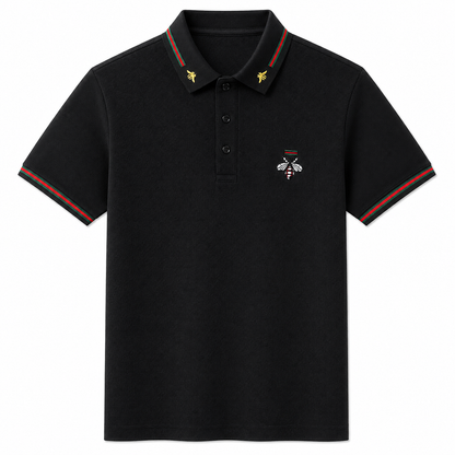 Check-Collar Polo Shirt