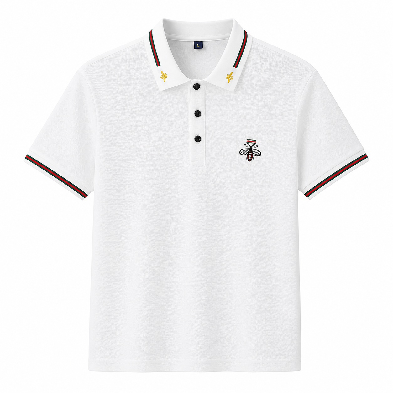 Check-Collar Polo Shirt