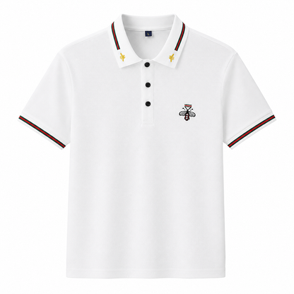 Check-Collar Polo Shirt