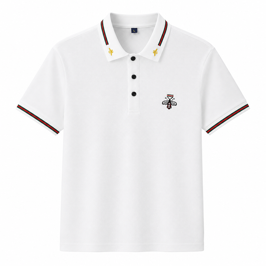 Check-Collar Polo Shirt