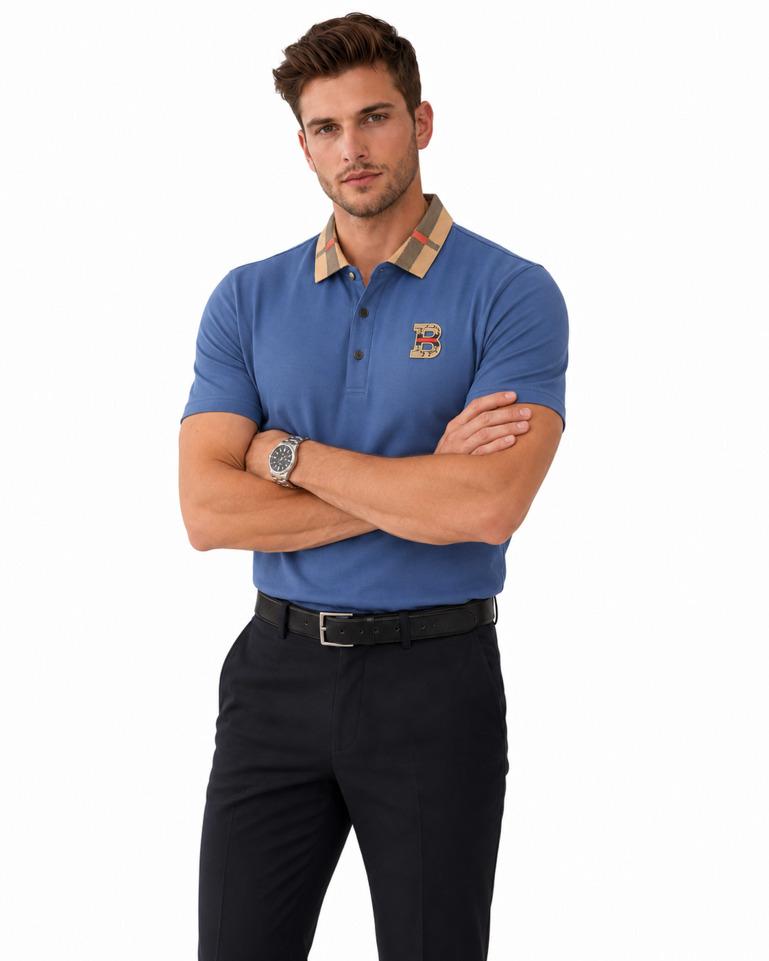 Monogram Collar Polo Shirt